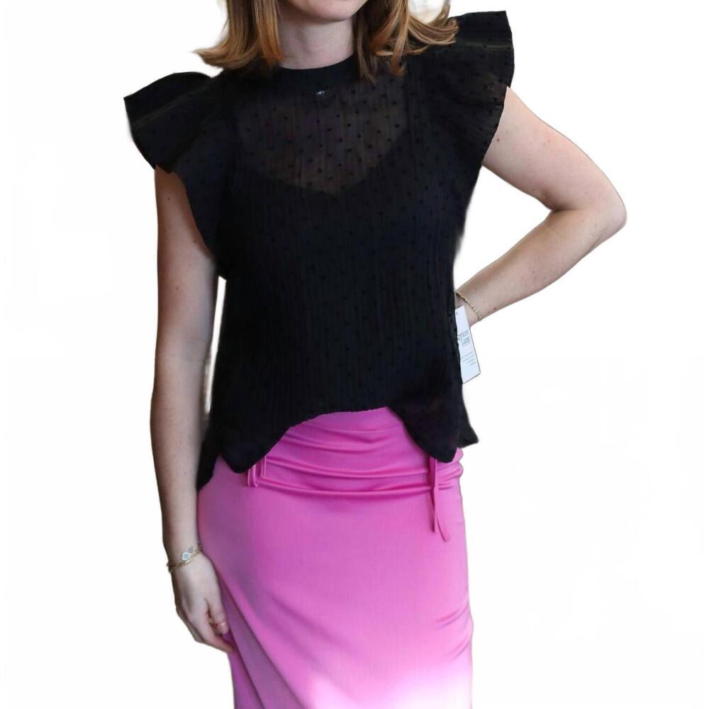 NEW SINCERELY OURS oakleigh short sleeve top in heart organza